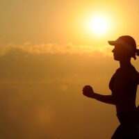 Woman with intrinsic motivation to run