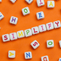 An image of the word simplify.