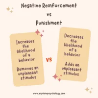 Differences between negative reinforcement and punishment